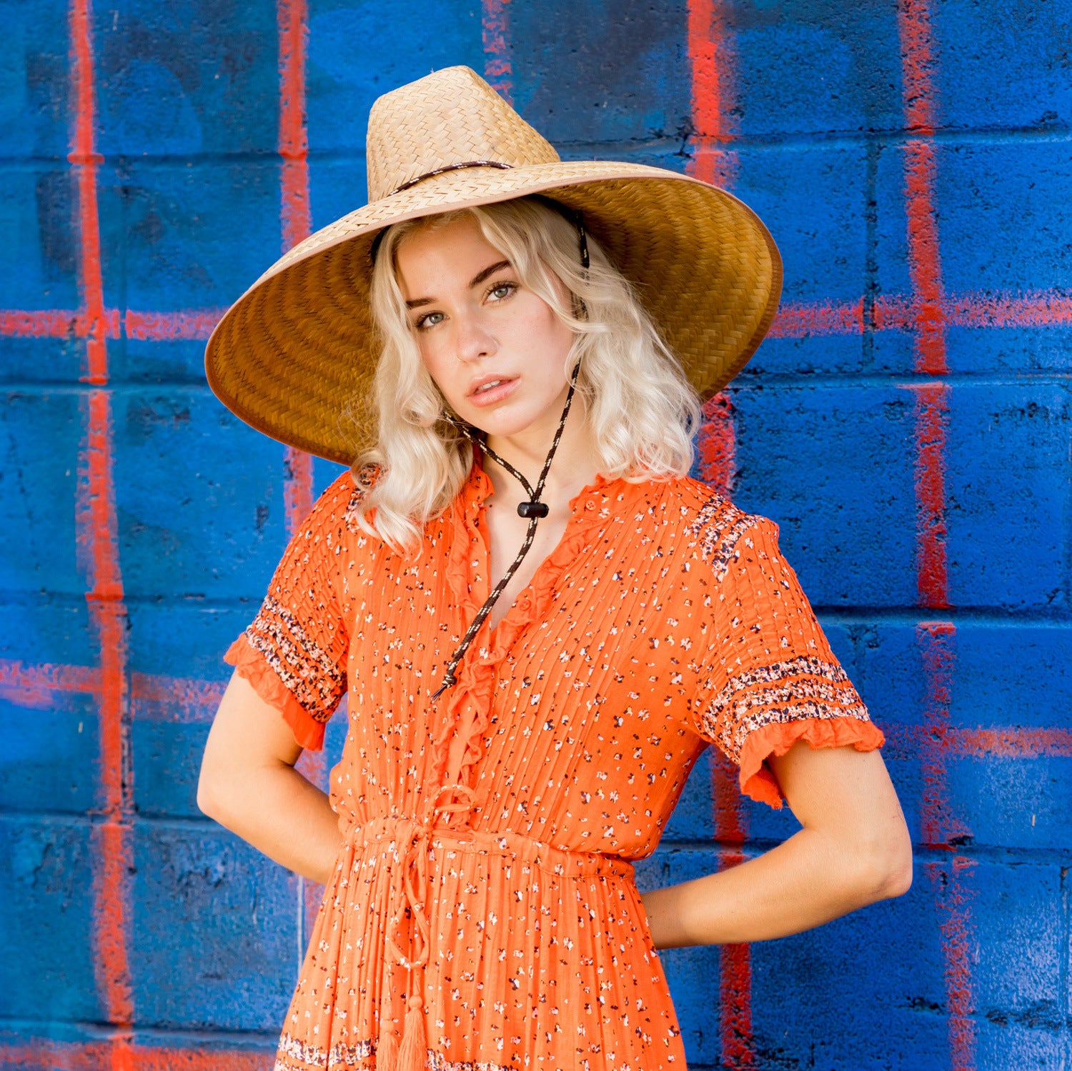 Sebastian Straw Wide Brim Lifeguard Hat Doba